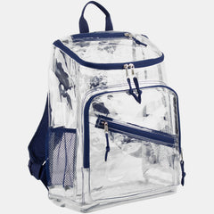 Clear Stadium Approved Top Loader Backpack with Adjustable Colorful Straps