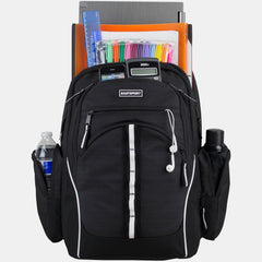Unisex Expandable Velocity Backpack Black Stripe