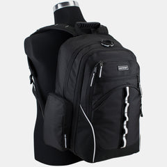Unisex Expandable Velocity Backpack Black Stripe