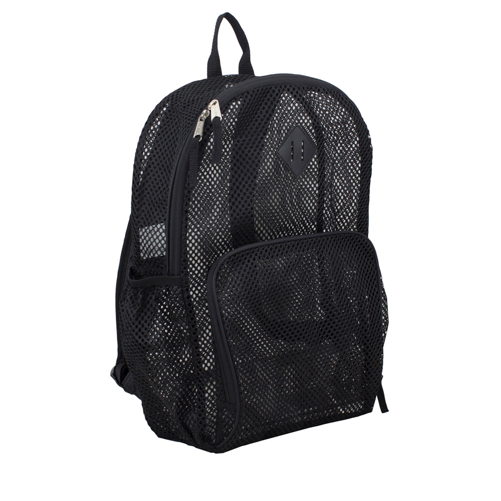 Backpack with mesh front pocket best sale