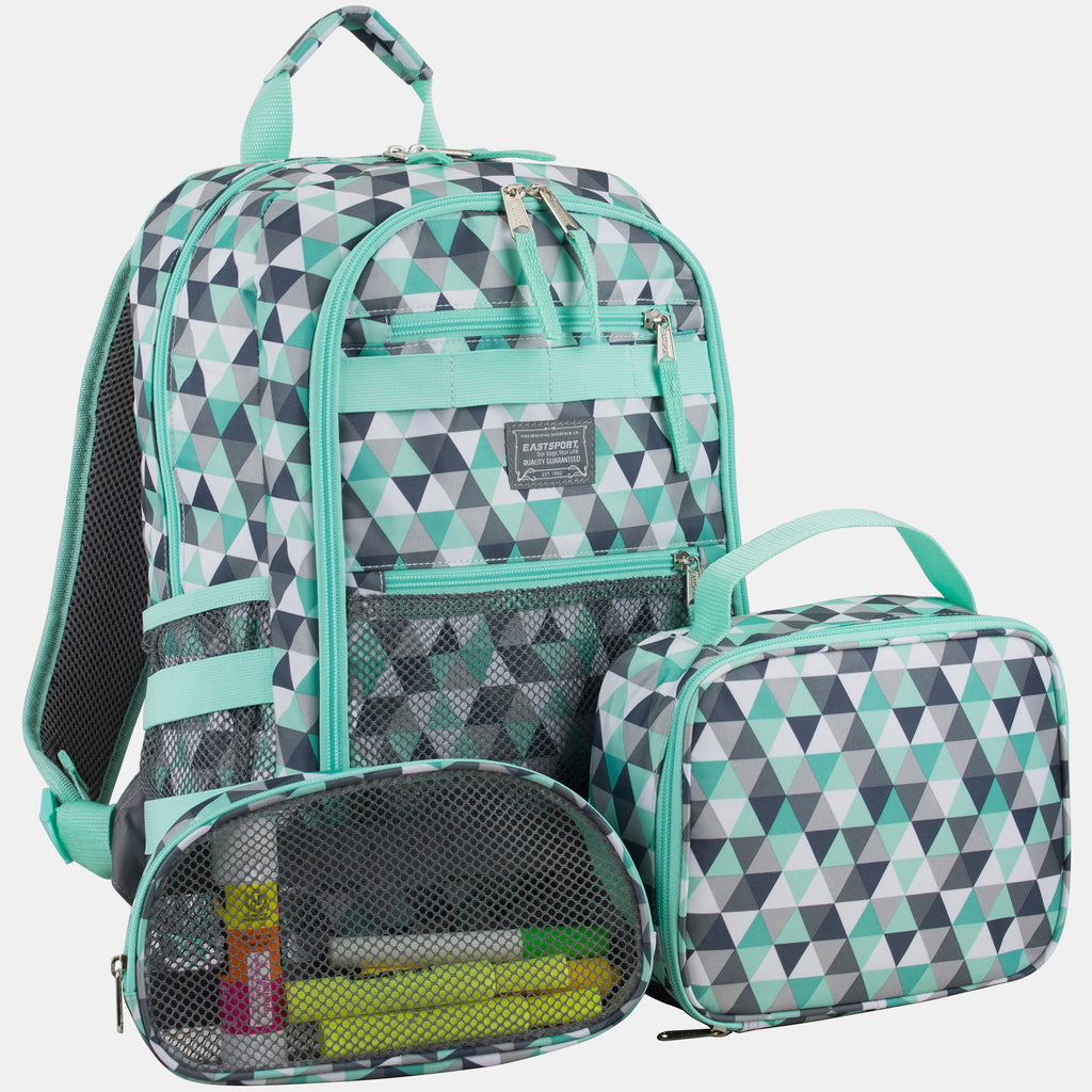 Compact 3-Piece Combo Backpack with Lunch Box and Snack 