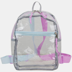 100% Transparent Clear Mini Backpack with Adjustable Straps