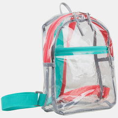 100% Transparent Clear Mini Backpack with Adjustable Straps