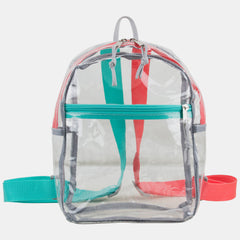 Eastsport 100% Transparent Clear Mini Backpack with Adjustable Straps