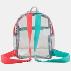 Eastsport 100% Transparent Clear Mini Backpack with Adjustable Straps