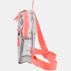 100% Transparent Clear Mini Backpack with Adjustable Straps