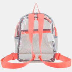 100% Transparent Clear Mini Backpack with Adjustable Straps