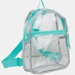 100% Transparent Clear Mini Backpack with Adjustable Straps