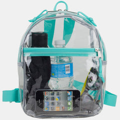 100% Transparent Clear Mini Backpack with Adjustable Straps