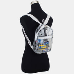 100% Transparent Clear Mini Backpack with Adjustable Straps