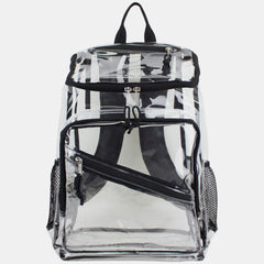 Clear Stadium Approved Top Loader Backpack with Adjustable Colorful Straps