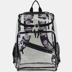 Clear Stadium Approved Top Loader Backpack with Adjustable Colorful Straps