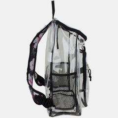 Eastsport Durable Clear Top Loader Backpack with Adjustable Colorful Straps - Transparent