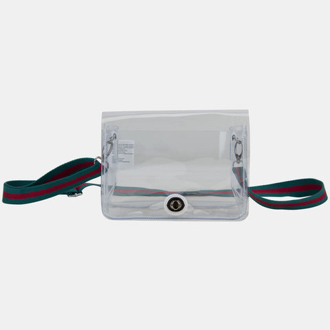 Eastsport Limited Micah Clear Crossbody with Webbing Strap