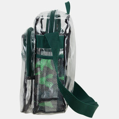 Eastsport Clear Stadium Messenger Bag with Side Mesh Pockets
