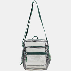 Eastsport Clear Stadium Messenger Bag with Side Mesh Pockets