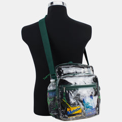 Eastsport Clear Stadium Messenger Bag with Side Mesh Pockets