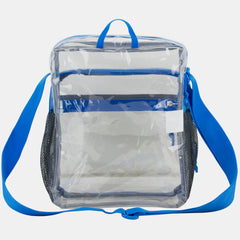 Eastsport Clear Stadium Messenger Bag with Side Mesh Pockets