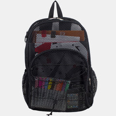 Mesh Bungee Gym Backpack Black