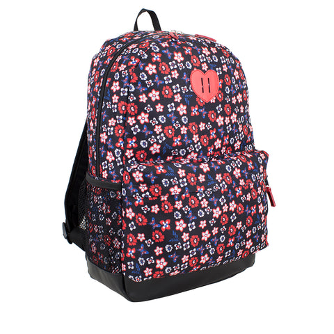 Lightweight Classic Daypack Backpack Red Blue Floral