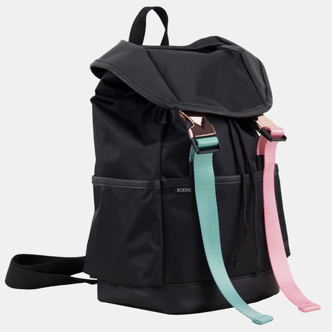 Drawstring Backpack With Double Rose Gold Buckles