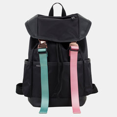 Drawstring Backpack With Double Rose Gold Buckles