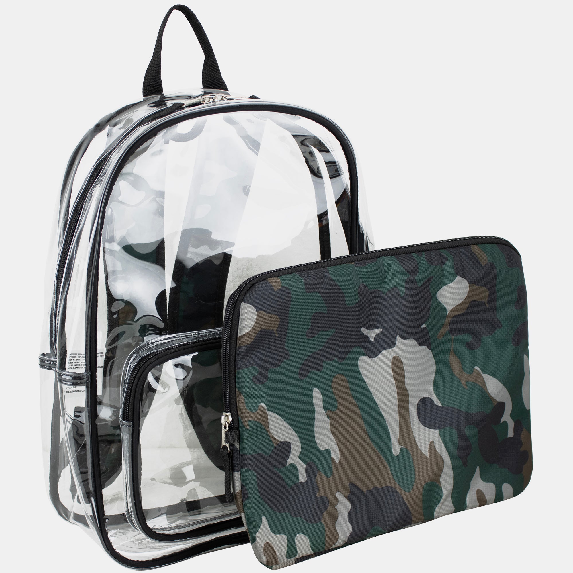 Success Clear Backpack Bundle w/ Laptop Case