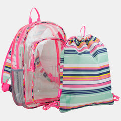 Clear Backpack & Cinch Sling Set