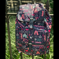 Puppy Love Print Lightweight Backpack