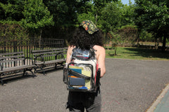 Clear Stadium Approved Top Loader Backpack with Adjustable Colorful Straps