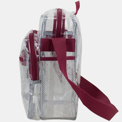 Eastsport Clear Stadium Messenger Bag with Side Mesh Pockets