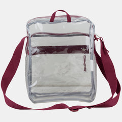 Eastsport Clear Stadium Messenger Bag with Side Mesh Pockets