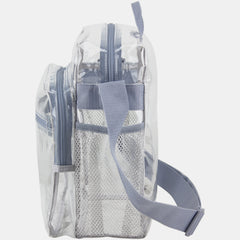 Eastsport Clear Stadium Messenger Bag with Side Mesh Pockets