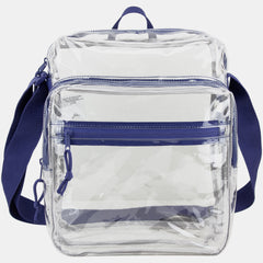 Eastsport Clear Stadium Messenger Bag with Side Mesh Pockets