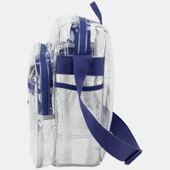 Eastsport Clear Stadium Messenger Bag with Side Mesh Pockets