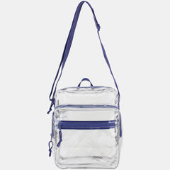 Eastsport Clear Stadium Messenger Bag with Side Mesh Pockets