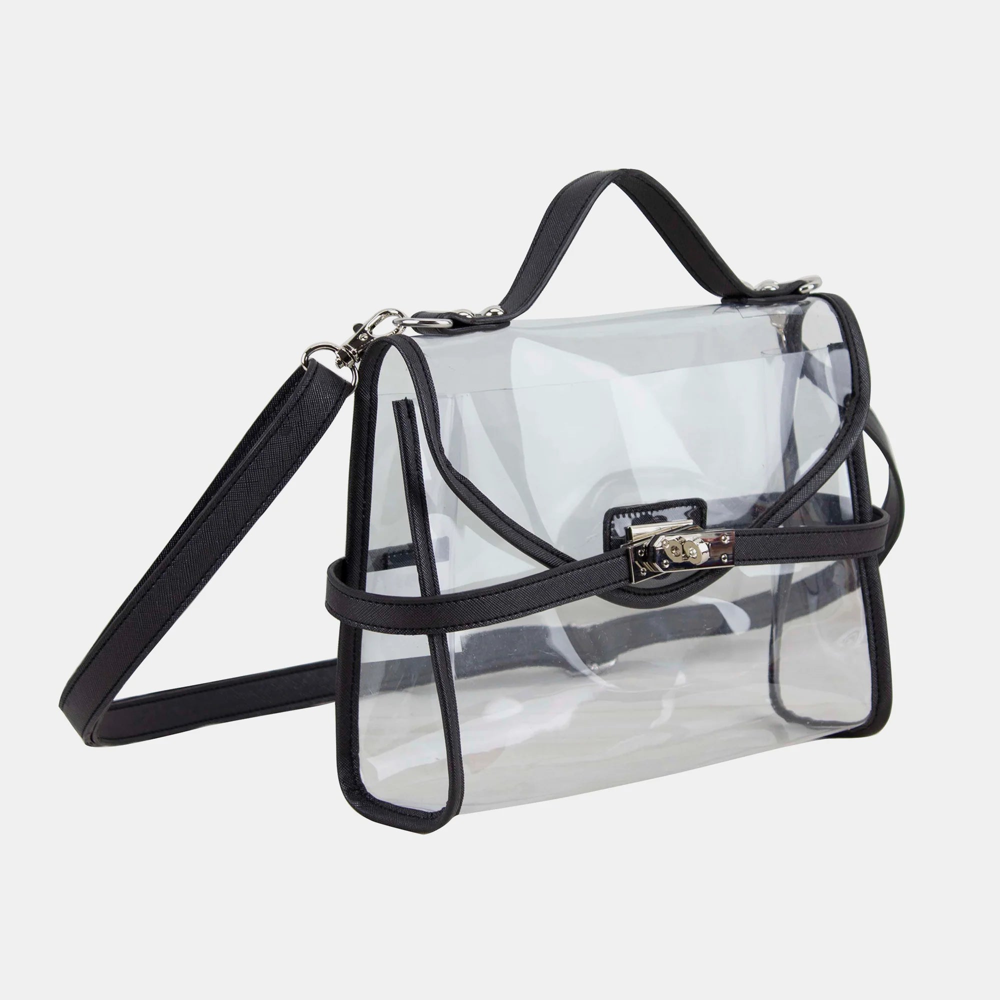 Bijoux Limited Clear Crossbody Turnlock Bag