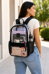 Clara Clear Backpack Bundle w/ Zipper Pouch