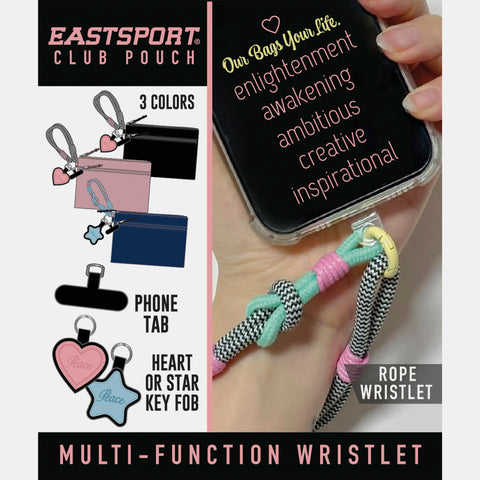 Eastsport Pouch w/ Detachable Wristlet for Cell Phone, Essentials, Make Up Pouch