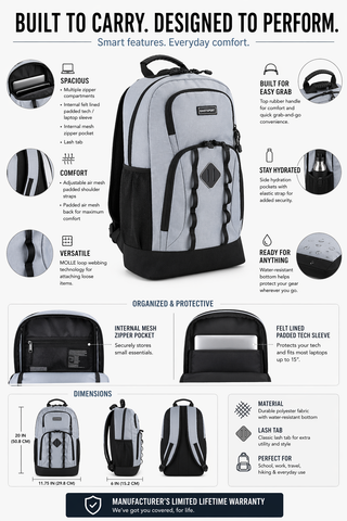Level Up Backpack Cool Grey