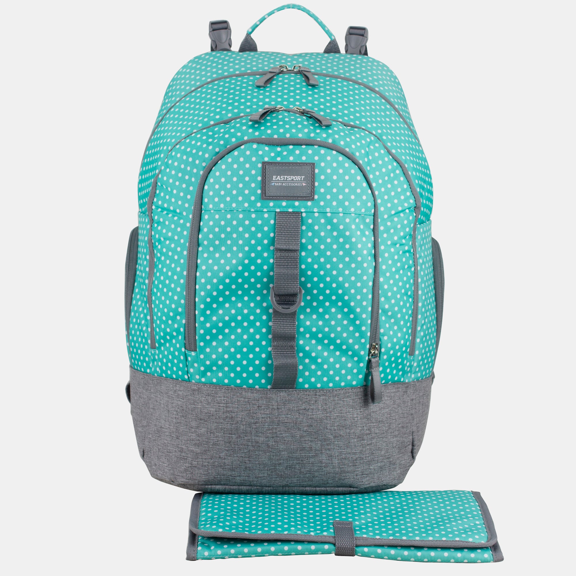 Eastsport Madison Diaper Backpack with Bonus Changing Pad, Turquoise
