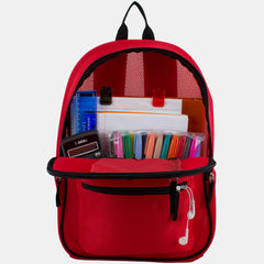 Eastsport Active Semi Transparent Soft Comfortable Mesh Backpack Poppy Red