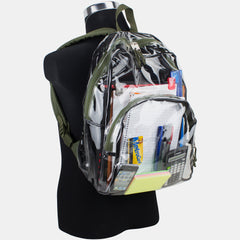 Eastsport Clear Dome Backpack with Colorful Adjustable Padded Straps