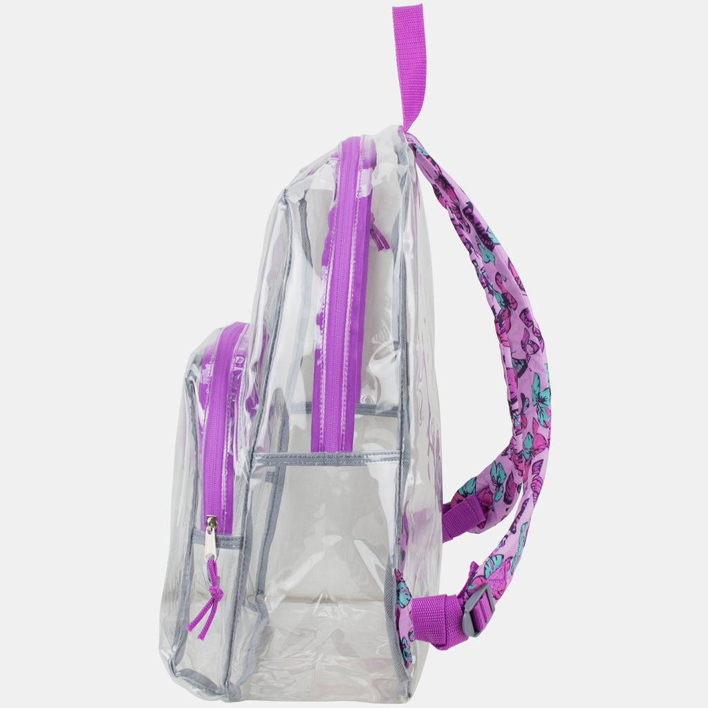 Eastsport Clear Backpack with Printed Straps