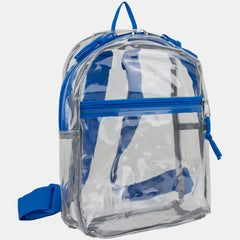 Eastsport 100% Transparent Clear Mini Backpack with Adjustable Straps