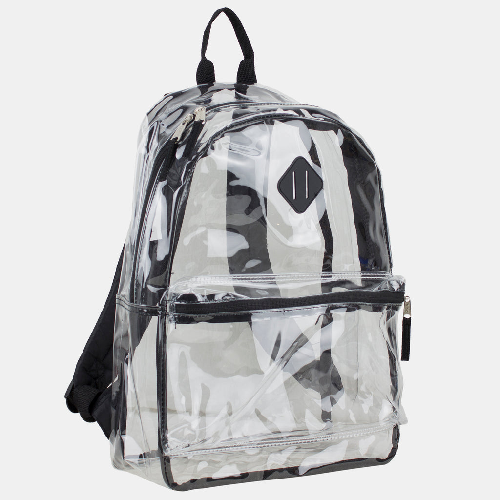 Eastsport Clear PVC Backpack with Front Diamond Lash Tab and Colorful