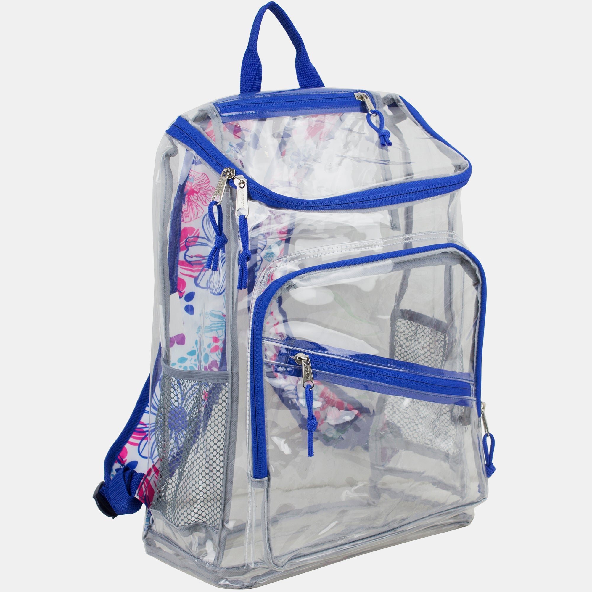 Clear PVC Top Loader Backpack with Adjustable Printed Straps