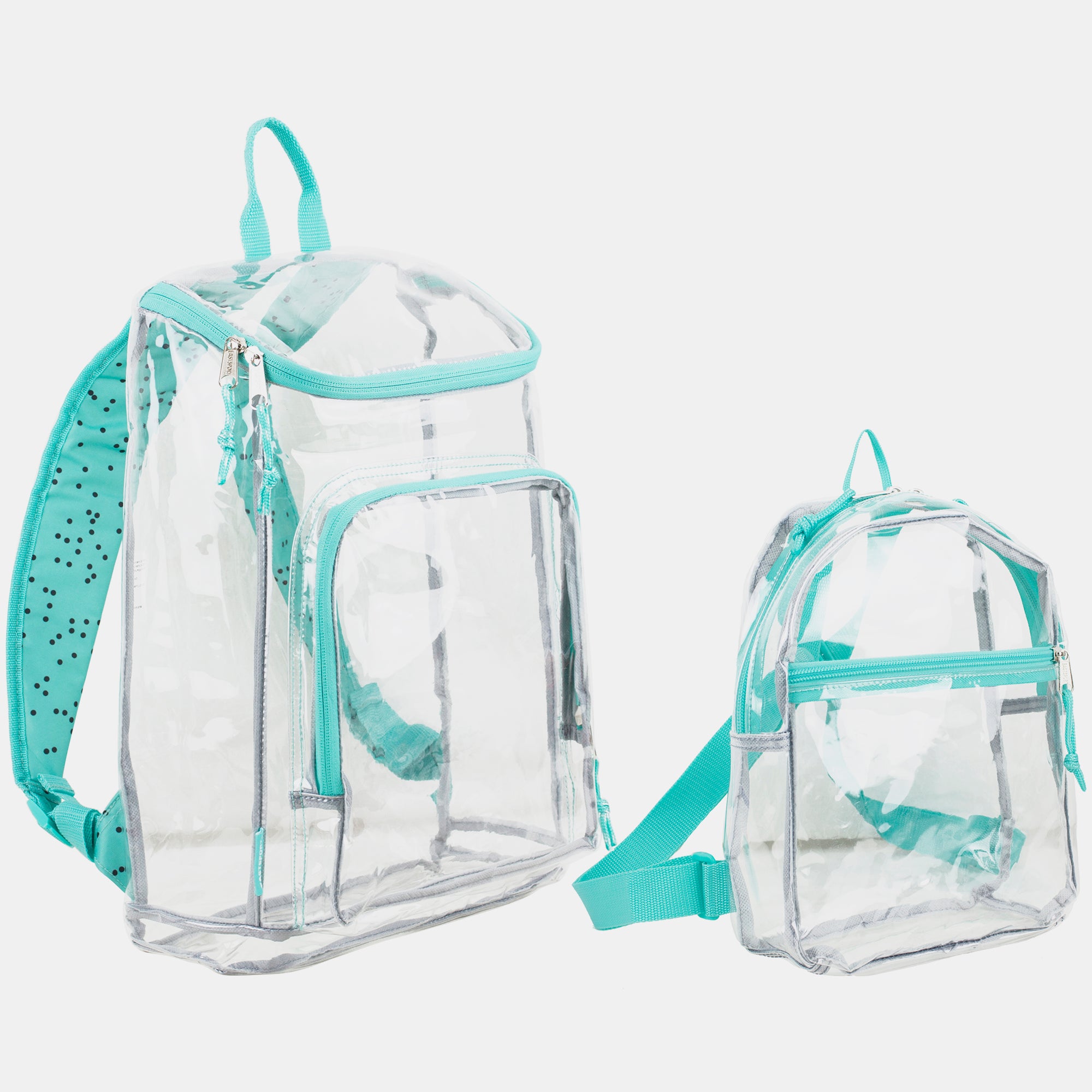 Eastsport Clear Top Loader Backpack with Mini Backpack Combo