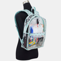Eastsport Multi-Purpose Clear Backpack with Flame Sling Sackpack