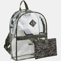 eastsport clear mini backpack 100% Transparent (10.5 by 8 by 3 Inches) with Adjustable Straps, Clear/Lovely Lilac/Icy Blue No greater bundle to accompany you throughout your school day! Double Handle Clear Backpack